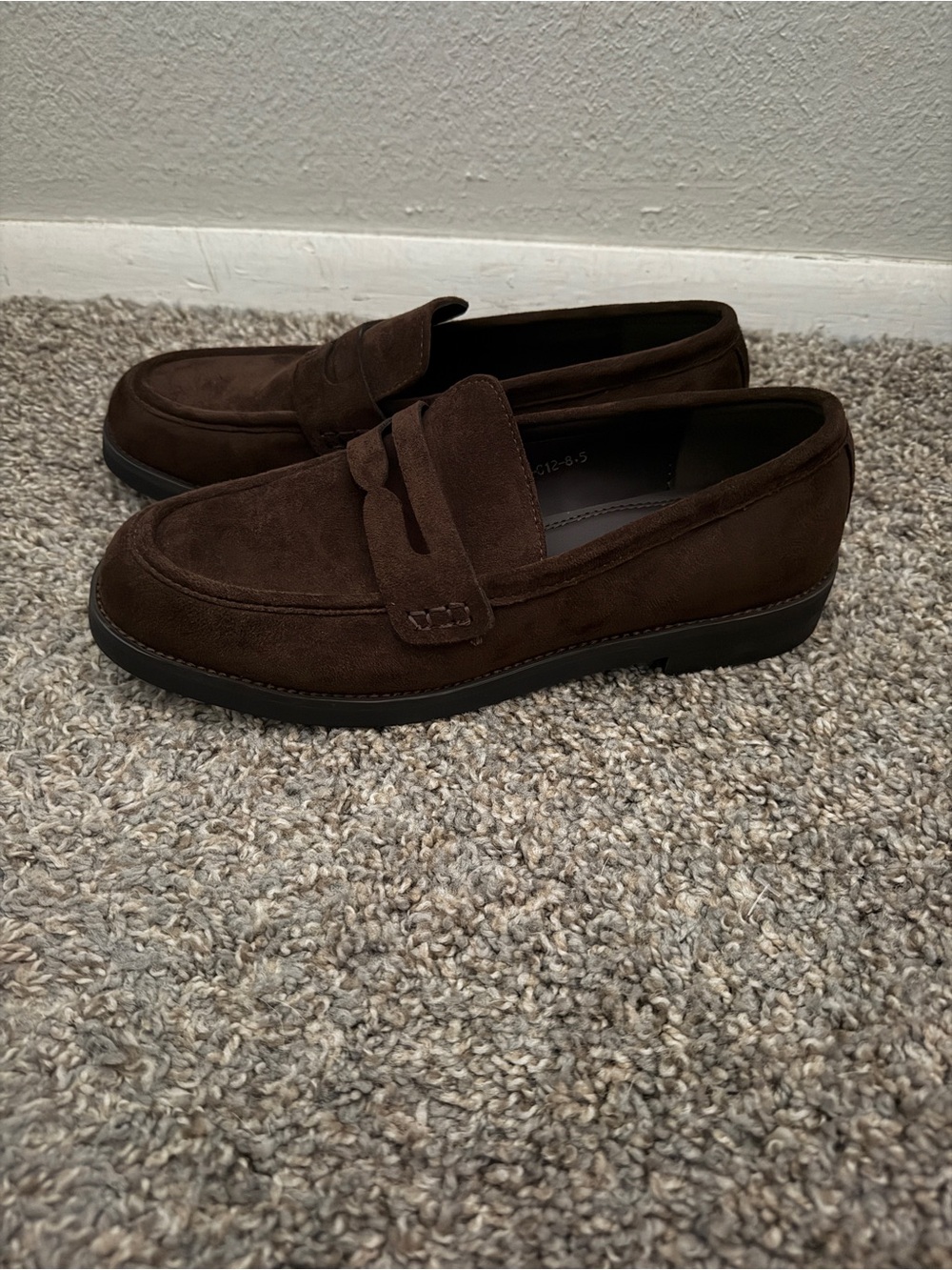 Aupewel Brown Suede Slip-On Loafers Women’s 8.5